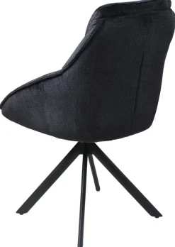 Drehstuhl Brisbane anthrazit Samt B/H/T: ca. 62x92x59 cm