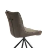 Drehstuhl grau braun Leder Stoff B/H/T: ca. 57x92x69 cm