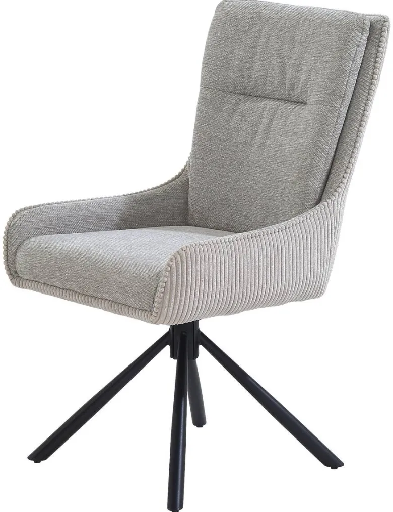 Drehstuhl Greige Webstoff B/T: ca. 56x65 cm