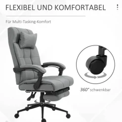 Drehstuhl 921-282GY hellgrau