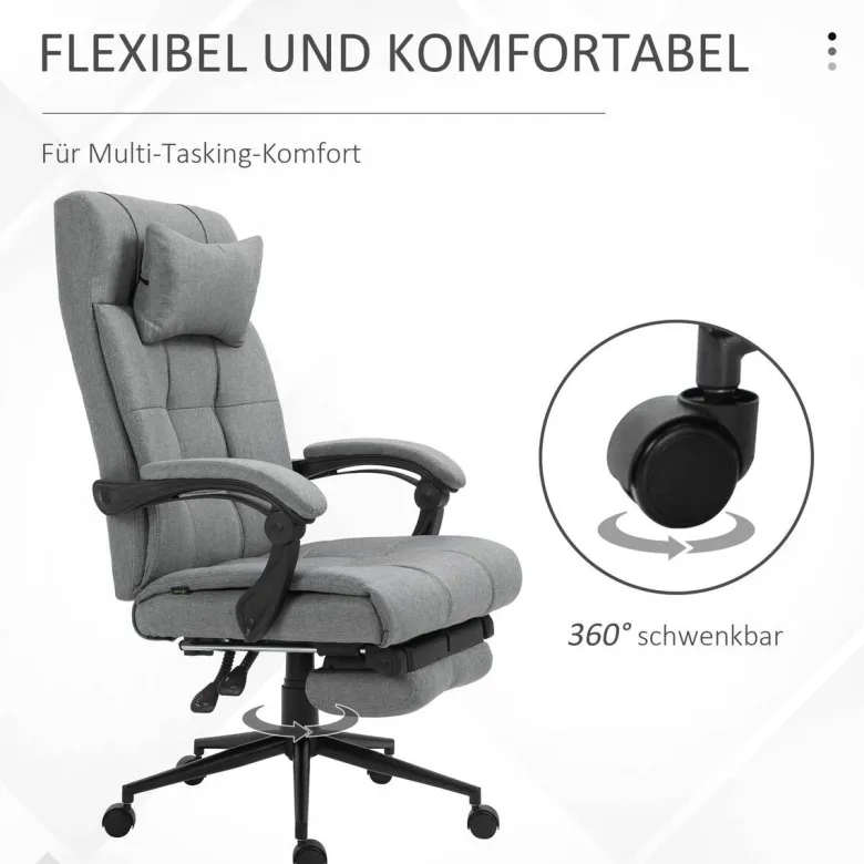 Drehstuhl 921-282GY hellgrau