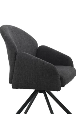 Drehstuhl Holly anthrazit Microfaser Webstoff B/H/T: ca. 57x84x61 cm