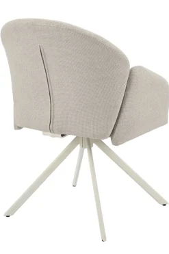 Drehstuhl Holly creme Microfaser Webstoff B/H/T: ca. 57x84x61 cm