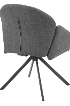 Drehstuhl Holly grau Microfaser Webstoff B/H/T: ca. 57x84x61 cm