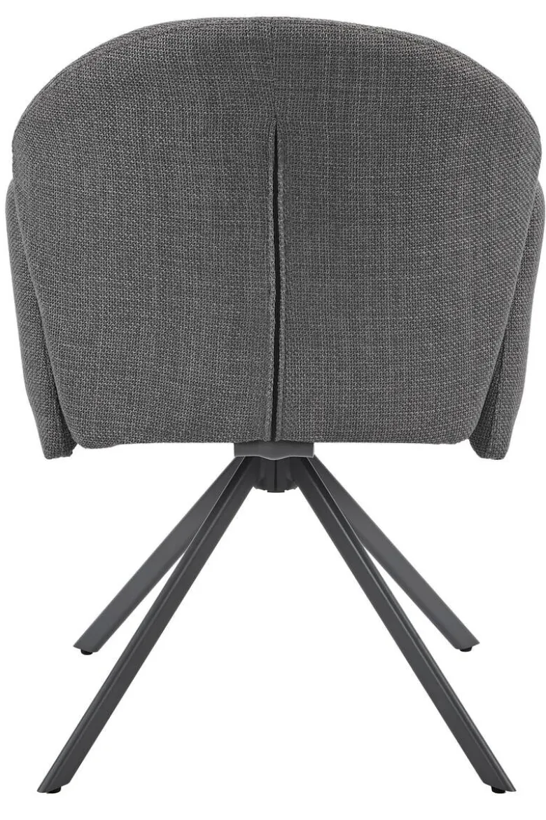 Drehstuhl Holly grau Microfaser Webstoff B/H/T: ca. 57x84x61 cm