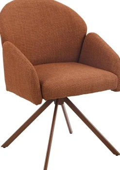 Drehstuhl Holly Kupfer Microfaser Webstoff B/H/T: ca. 57x84x61 cm