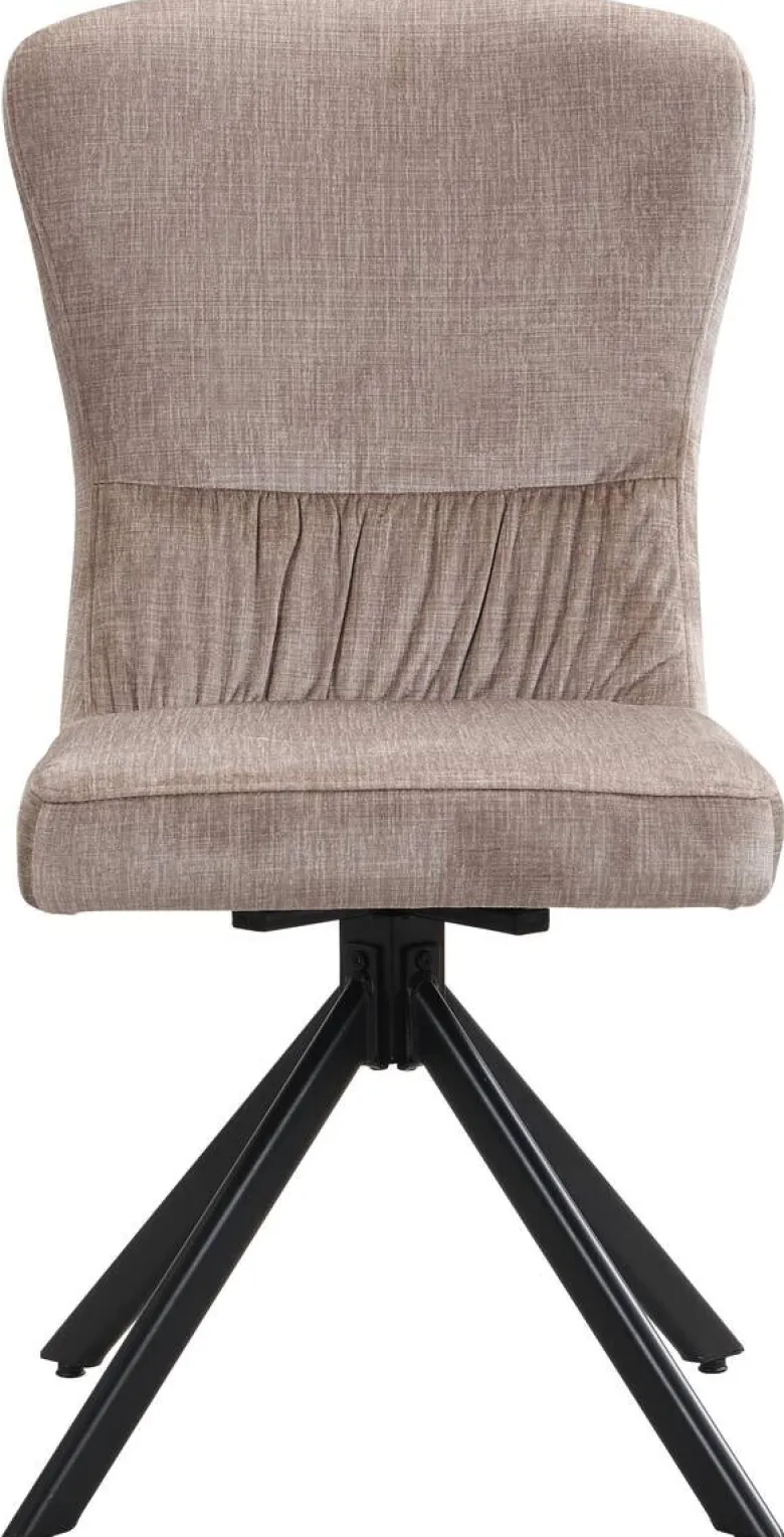 Drehstuhl Kate Cappuccino Samt B/H/T: ca. 51x97x67 cm