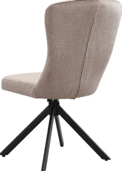 Drehstuhl Kate Cappuccino Samt B/H/T: ca. 51x97x67 cm