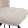 Drehstuhl Lara beige schwarz Webstoff Metall