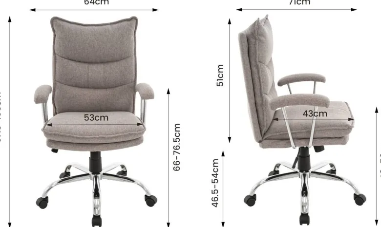 Drehstuhl Leni grau