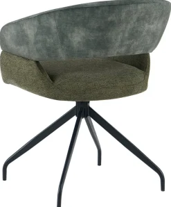 Drehstuhl Miami grün Webstoff Velourstoff B/H/T: ca. 61x84x64 cm