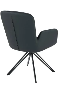 Drehstuhl Milazzo schwarz Kunstleder Webstoff B/H/T: ca. 60x92x68 cm