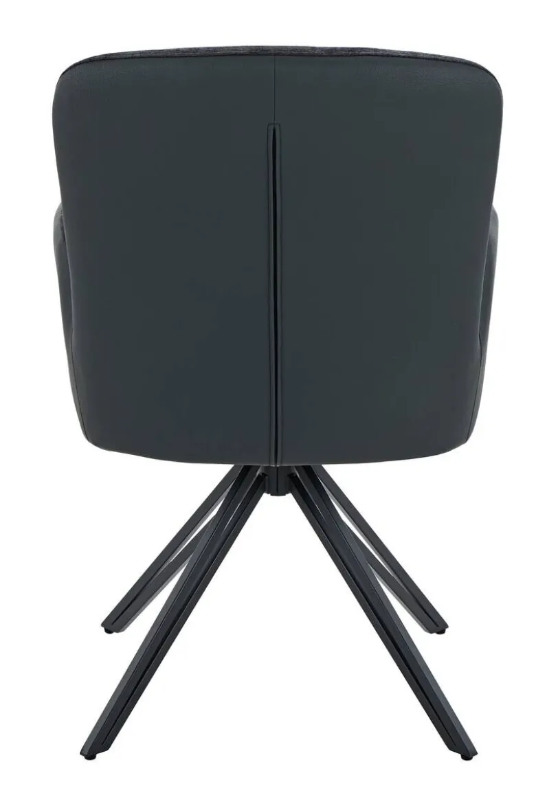 Drehstuhl Milazzo schwarz Kunstleder Webstoff B/H/T: ca. 60x92x68 cm