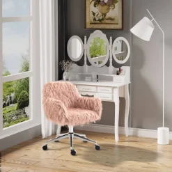 Drehstuhl 921-548PK rosa silber