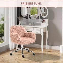 Drehstuhl 921-548PK rosa silber