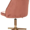 Drehstuhl rosa gold Stoff Eisen