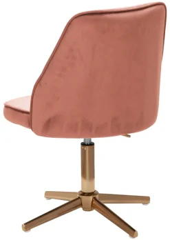 Drehstuhl rosa gold Stoff Eisen