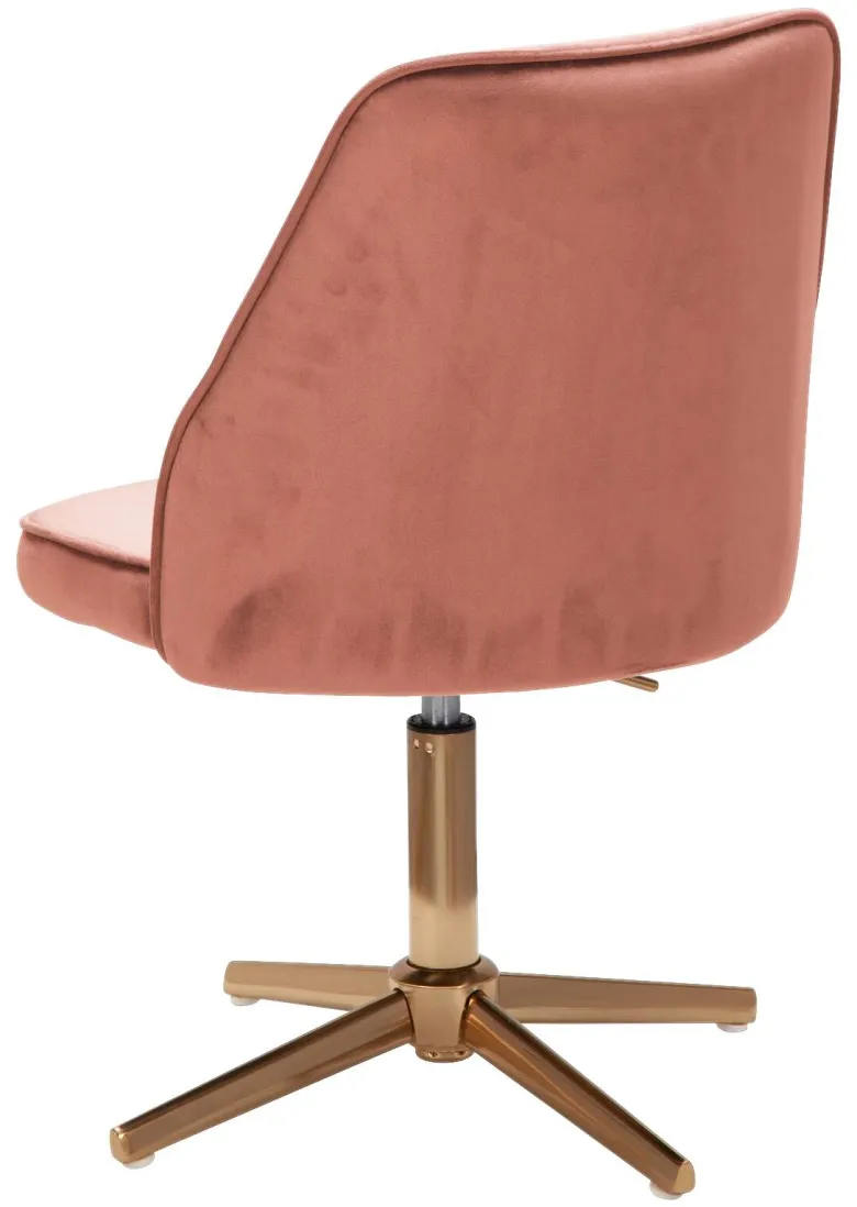 Drehstuhl rosa gold Stoff Eisen