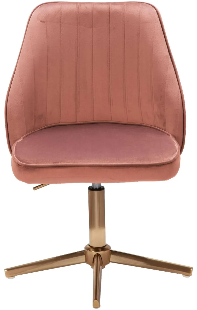 Drehstuhl rosa gold Stoff Eisen