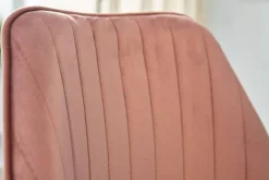 Drehstuhl rosa gold Stoff Eisen