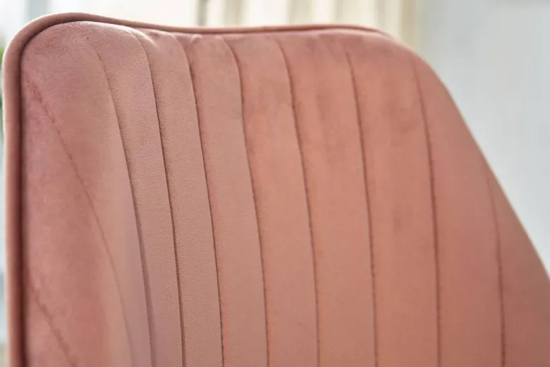 Drehstuhl rosa gold Stoff Eisen