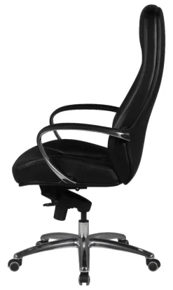 Drehstuhl schwarz Leder