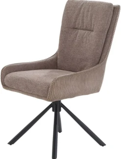 Drehstuhl taupe Webstoff B/H/T: ca. 56x98x65 cm