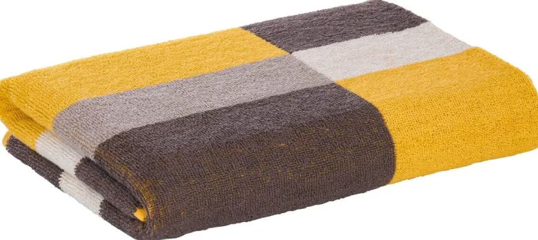 Duschtuch gelb Baumwolle B/L: ca. 70x140 cm