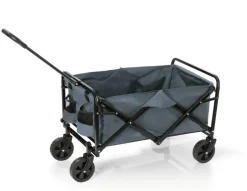 EASYmaxx Bollerwagen grau Metall B/H/L: ca. 14x51,5x64,5 cm