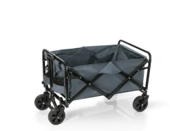 EASYmaxx Bollerwagen grau Metall B/H/L: ca. 14x51,5x64,5 cm