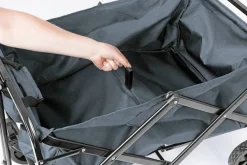 EASYmaxx Bollerwagen grau Metall B/H/L: ca. 14x51,5x64,5 cm