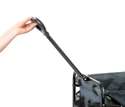 EASYmaxx Bollerwagen grau Metall B/H/L: ca. 14x51,5x64,5 cm