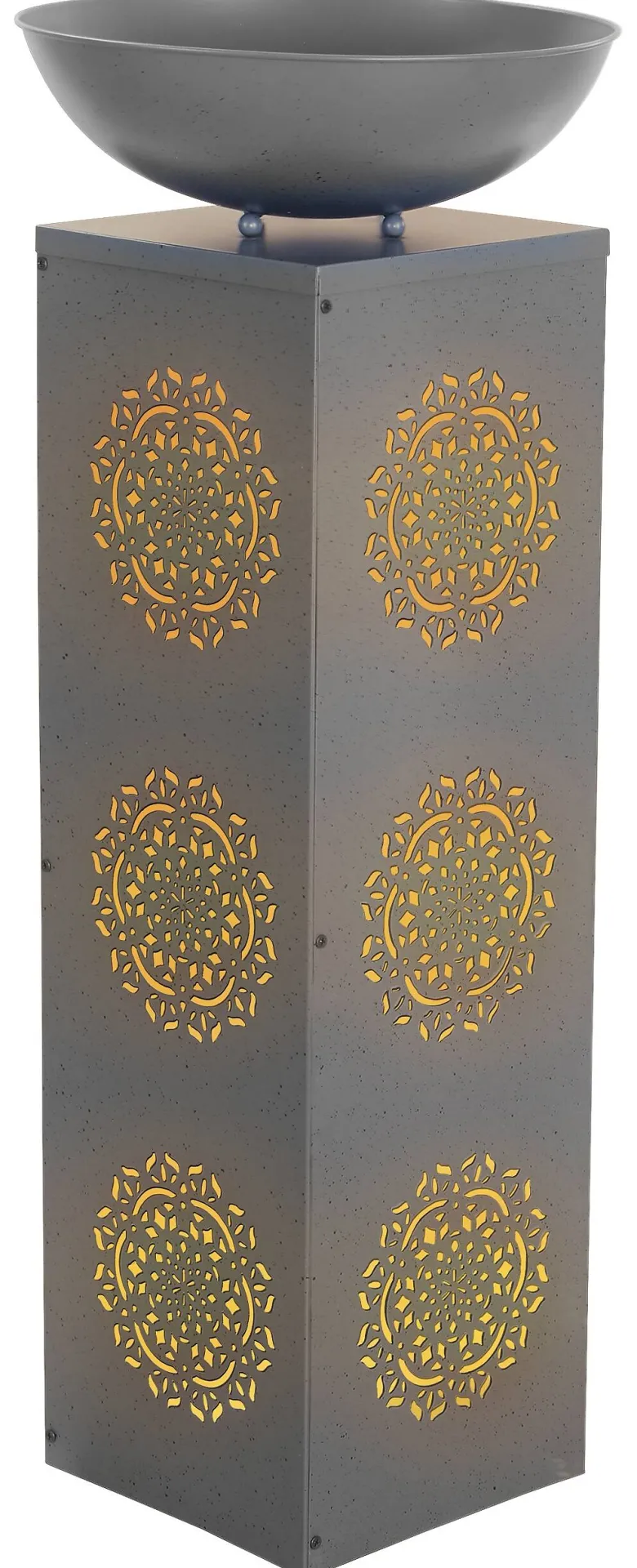 EASYmaxx Pflanzgefäß grau Metall H: ca. 87 cm