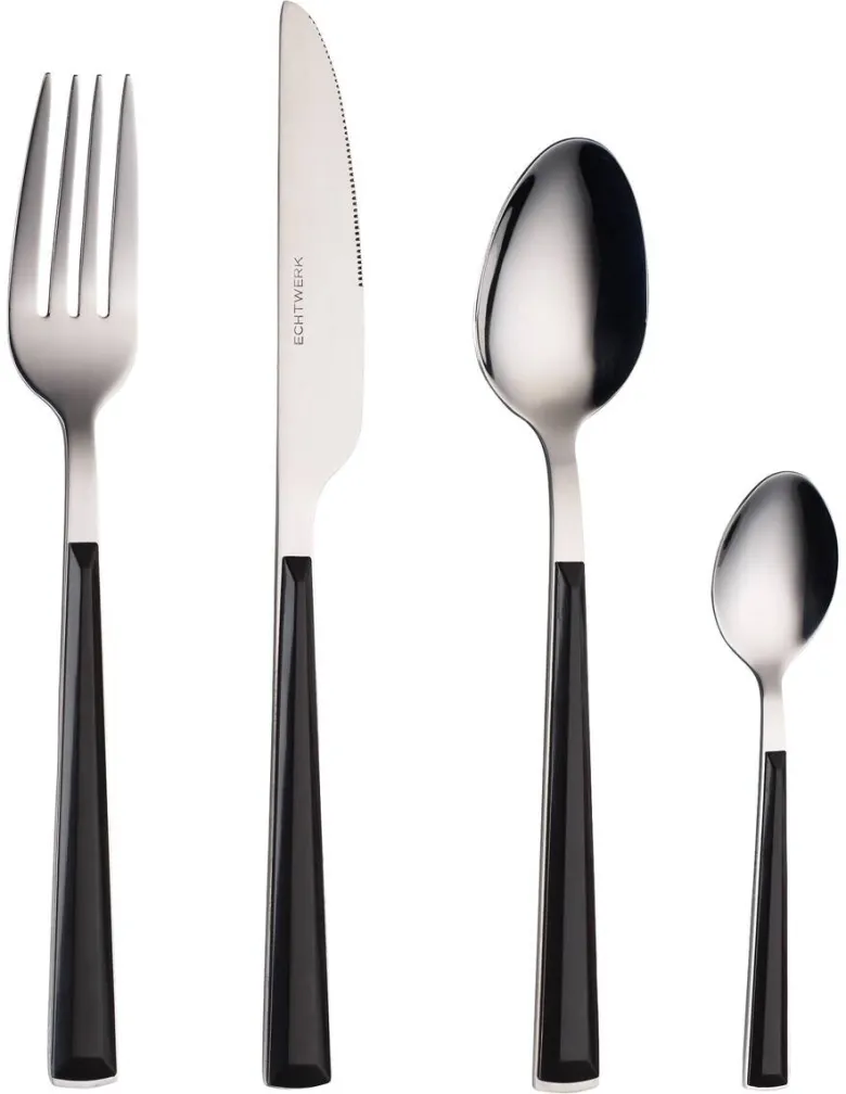 ECHTWERK Besteckset Basic schwarz Edelstahl 16 tlg.