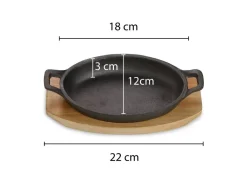 ECHTWERK Servierpfanne Big schwarz Eisen B/H/L: ca. 12x4,5x22 cm