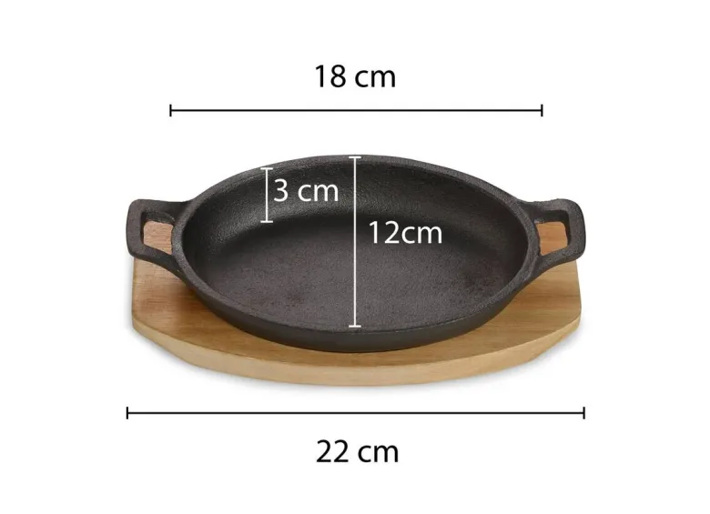 ECHTWERK Servierpfanne Big schwarz Eisen B/H/L: ca. 12x4,5x22 cm