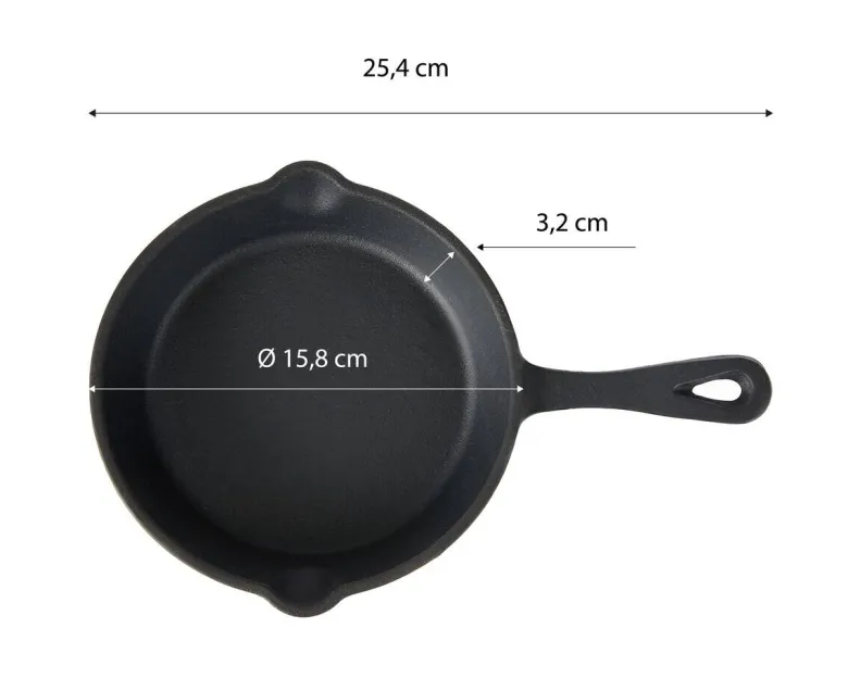 ECHTWERK Servierpfanne schwarz Eisen B/H/L: ca. 15,8x4,7x25,4 cm
