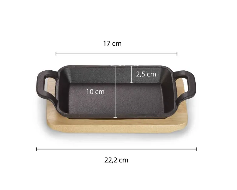 ECHTWERK Servierpfanne schwarz Eisen B/H/L: ca. 10x4x20 cm