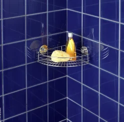 Eckablage Chrom Stahl B/H/L: ca. 31,5x8,5x22 cm