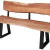 Eckbank natur schwarz B/H/T: ca. 160x85,5x60 cm
