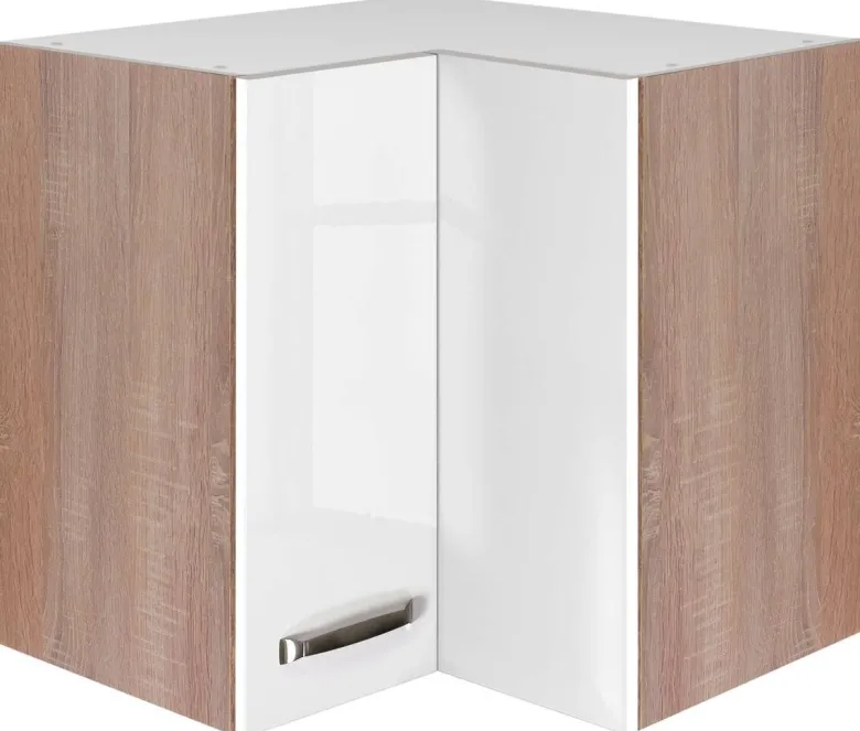 Eckhängeschrank Valero weiß Hochglanz B/H/T: ca. 60x54,8x32 cm