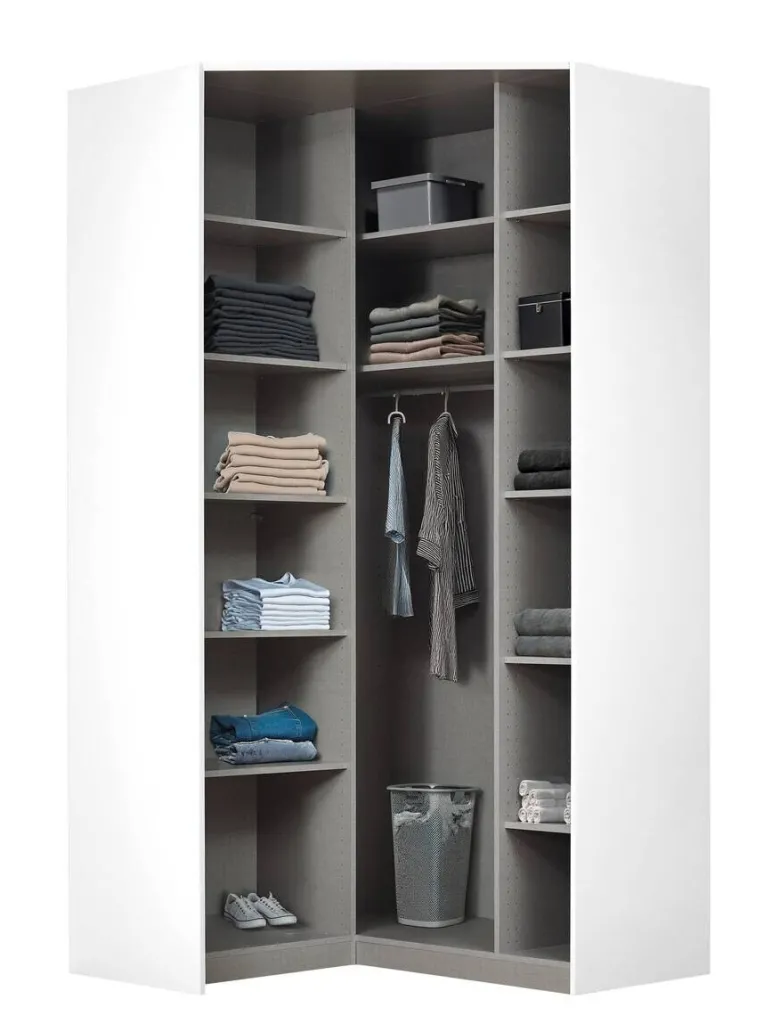 Eckschrank Celle weiß Alpinweiß B/H/T: ca. 117x197x117 cm