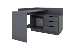 Eckschreibtisch BELFAST anthrazit B/H/T: ca. 129x83,5x105 cm