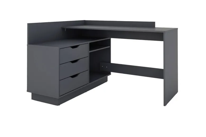 Eckschreibtisch BELFAST anthrazit B/H/T: ca. 129x83,5x105 cm