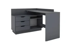 Eckschreibtisch BELFAST anthrazit B/H/T: ca. 129x83,5x105 cm