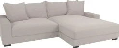 Ecksofa beige-grau Microfaser B/H/T: ca. 261x83x180 cm