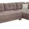 Ecksofa beige Microfaser B/H/T: ca. 346x90x221 cm