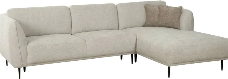 Ecksofa creme Microfaser B/H/T: ca. 293x95x178 cm