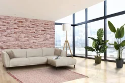 Ecksofa creme Microfaser B/H/T: ca. 293x95x178 cm