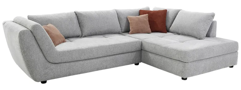 Ecksofa grau Microfaser B/H/T: ca. 321x92x219 cm